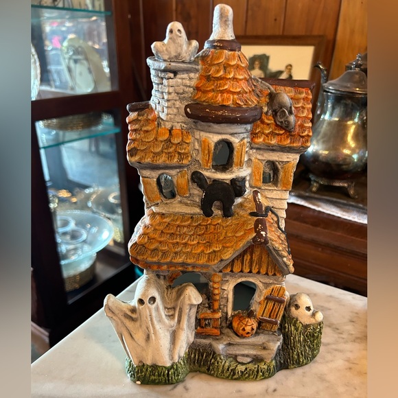 Vintage Partylite old haunted house tea light, Halloween. Decor - Picture 6 of 11